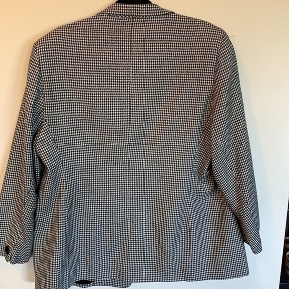Vintage Houndstooth plaid Orvis Oversized Blazer Jacket - Picture 6 of 8
